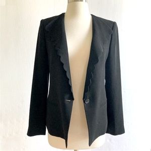 Club Monaco Scallop Blazer - Size 4 Black